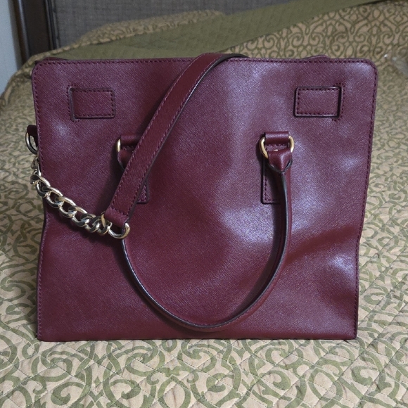 Michael Kors Wine Satchel with Gold Accents - Picture 2 of 14